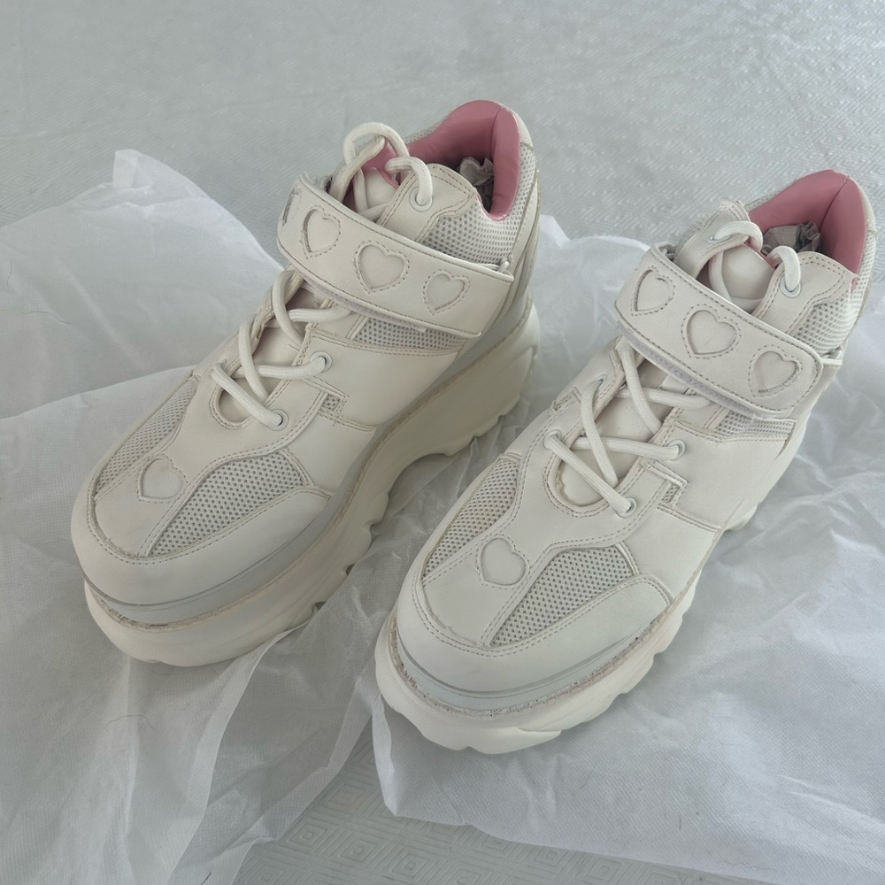 Dolls Kill Sugar Thrillz Fairywalker White Platform Sneakers